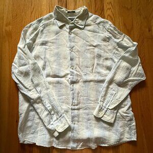 Claiborne Long Sleeve 100% Linen Shirt ~ Size XL